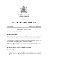 S:\CLERK\JOURNALS\Votes & Proceedings\20050302 Vp.Wpd