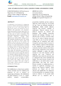 Soil Stabilization Using Geopolymer and Biopolymer