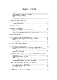 Table of Contents