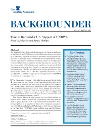 Time to Reconsider U.S. Support of UNRWA Brett D
