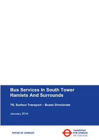 Bus Services in South Tower Hamlets and Surrounds