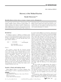 Discovery of the Michael Reaction