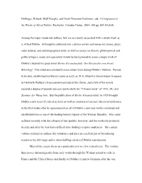 Dollendorf: Elegant Presentation of the Two Early Novels, and Several Insightful Interpretive Comments, but Does Not Fulfill W