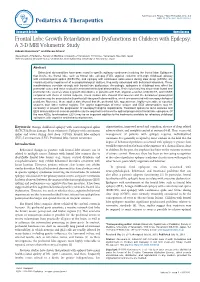 Frontal Lobe Growth Retardation And