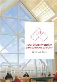 IUPUI University Library ANNUAL REPORT, 2013–2014