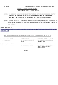 Matters Listed for 16.06.2021 Hon'ble Ms.Justice Jyoti Singh [Note: in Case Any Assistance Regarding Virtual Hearing Is Required