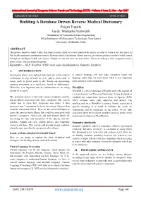 Building a Database Driven Reverse Medical Dictionary