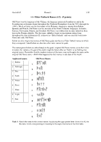 Elder Futhark Runes (1/2) (9 Points)