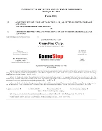 Gamestop Corp. (Exact Name of Registrant As Specified in Its Charter)