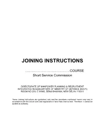 Joining Instructions