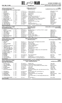 POST TIME: 10:10AM Undercard Scratch: Friday, November 3 at 10:00AM