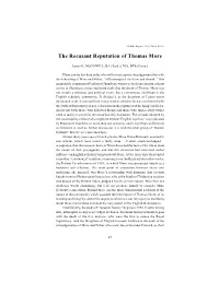 The Recusant Reputation of Thomas More