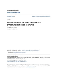 Video in the Cloud Tcp Congestion Control Optimization for Cloud Computing