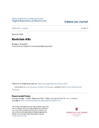 Blockchain Wills
