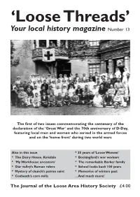 Loose Threads’ Your Local History Magazine Number 13