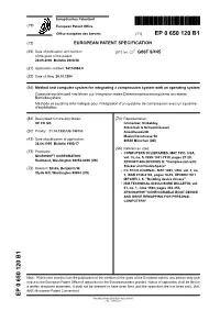 Method and Computer System for Integrating a Compression System