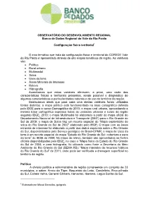 OBSERVATÓRIO DO DESENVOLVIMENTO REGIONAL Banco De Dados Regional Do Vale Do Rio Pardo