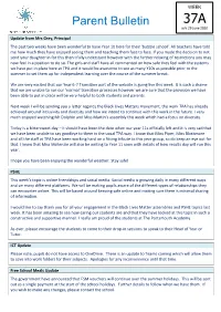 Parent Bulletin 37A W/C 29 June 2020
