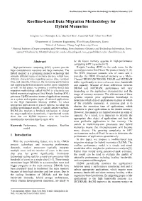 Roofline-Based Data Migration Methodology for Hybrid Memories 849