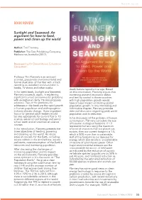 Sunlight and Seaweed: an Argument for How to Feed, Power and Clean up the World