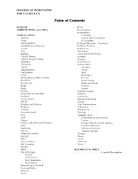 Table of Contents