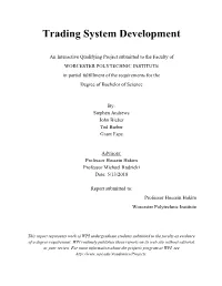 Trading System Development
