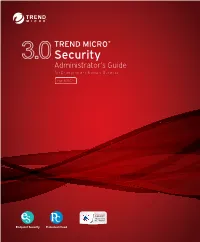 Trend Micro Security (For Mac) 3.0 Administrator's Guide