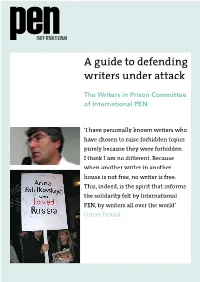 A Guide to Defending Writers Under Attack