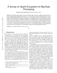 A Survey on Spark Ecosystem for Big Data Processing