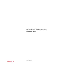 Oracle® Solaris 11.3 Programming Interfaces Guide