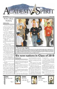 Six New Nations in Class of 2010 in Return, Local Military Members by Eddie Kovsky and Military Training As Their U.S