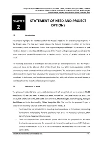 Statement of Need and Project Options