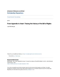 Tracing the History of the Bill of Rights