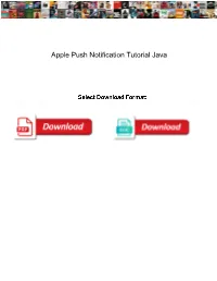 Apple Push Notification Tutorial Java