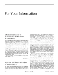 For Your Information
