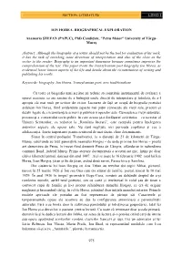 Ion Horea. Biographical Exploration