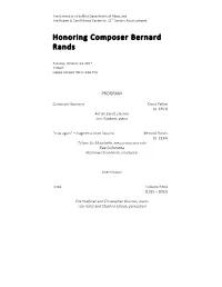 PRINTABLE PROGRAM Bernard Rands