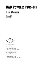 Universal Audio UAD Manual