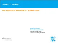 DOVECOT at DESY