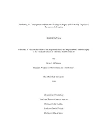 Evaluating the Development and Potential Ecological Impact of Genetically Engineered Taraxacum Kok-Saghyz