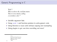 Generic Programming in C
