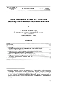 Hyperthermophilic Archae- and Eubacteria Occurring Within Indonesian Hydrothermal Areas