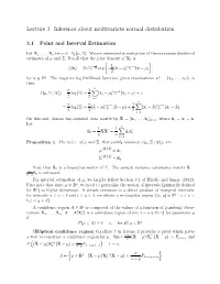 Lecture 3. Inference About Multivariate Normal Distribution