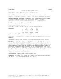 Nantokite Cucl C 2001-2005 Mineral Data Publishing, Version 1
