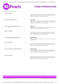 Sydney Program Guide