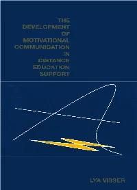 The Development of Motivational Communication in Distance Education Support