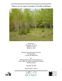 Abstract on the Aspen Association of Northern Michigan