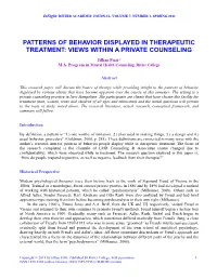 Cognitive Behavior Therapy