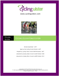 Cycling Ulster Constitution