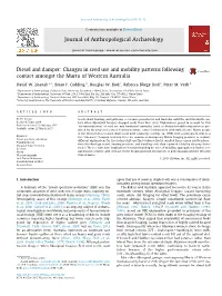 Diesel and Damper: Changes in Seed Use and Mobility Patterns Following Contact Amongst the Martu of Western Australia ⇑ David W